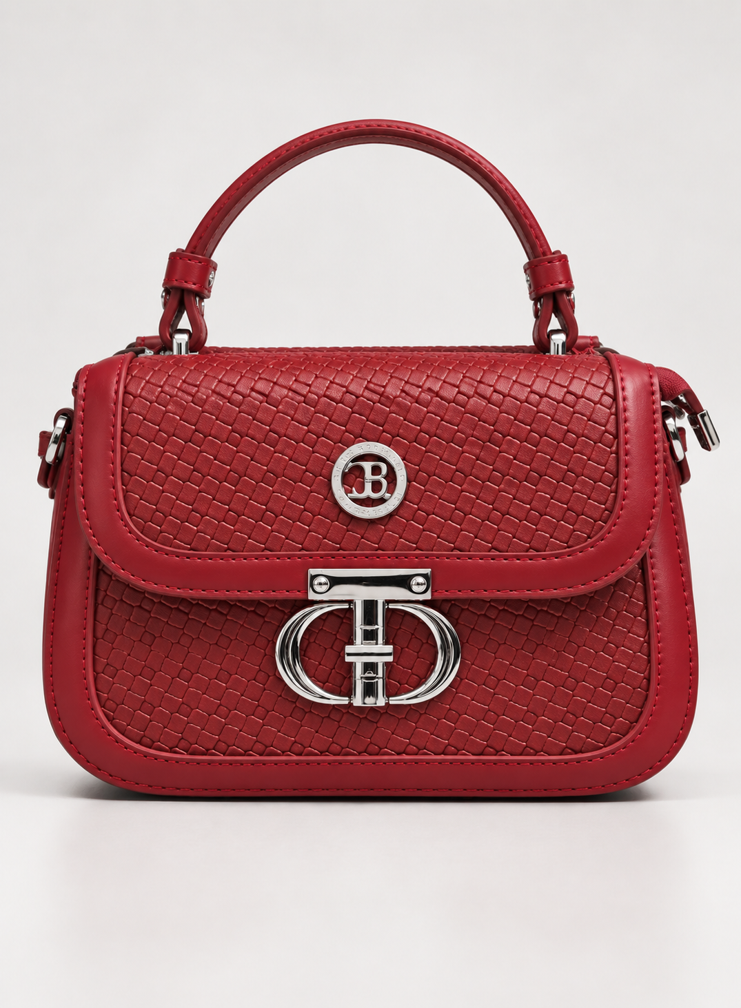 Burgundy Handbag for Women – Structured Top Handle Bag | Dune Style