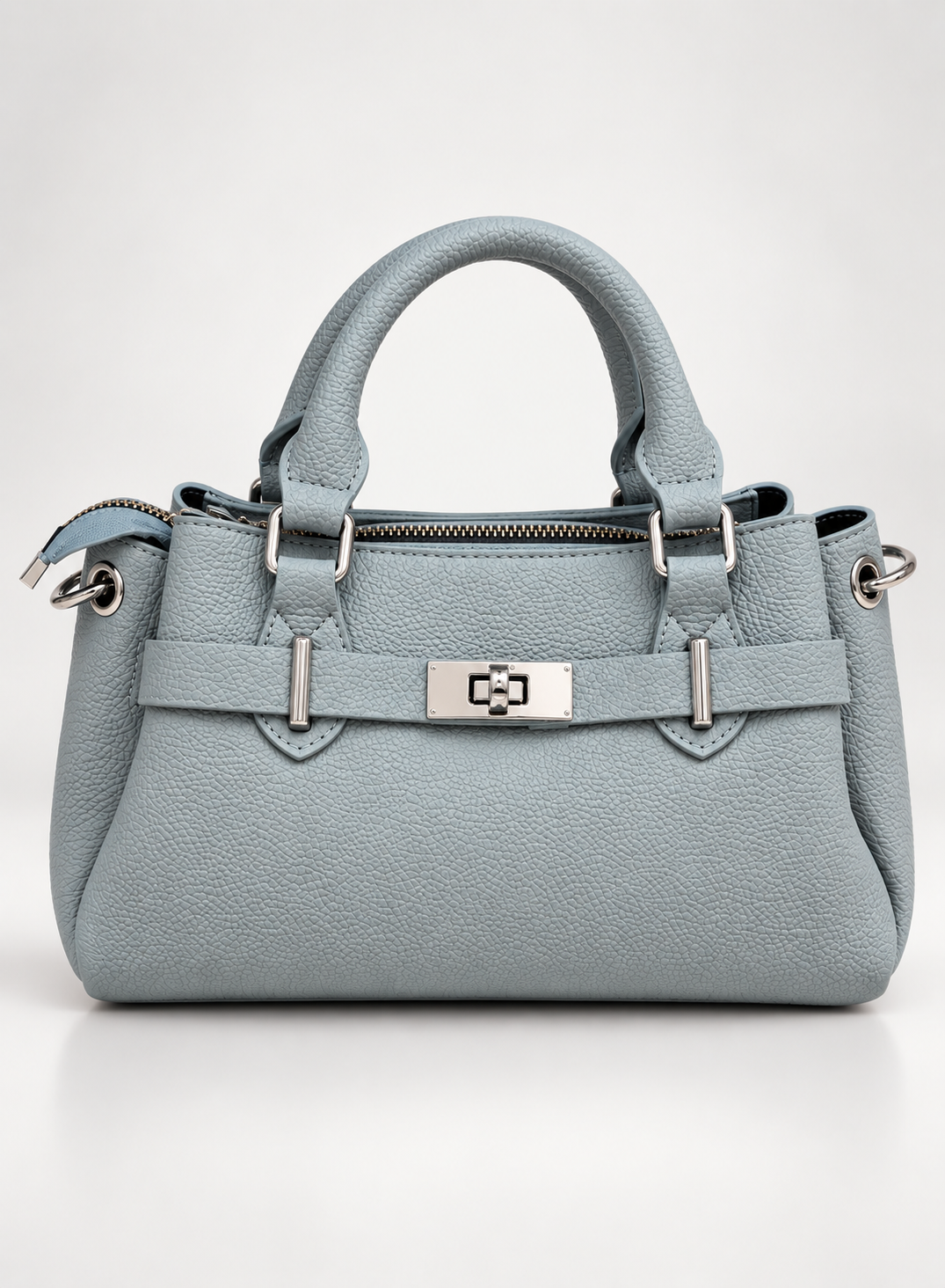 Women’s Blue Structured Handbag – Elegant Top Handle Bag | Dune Style