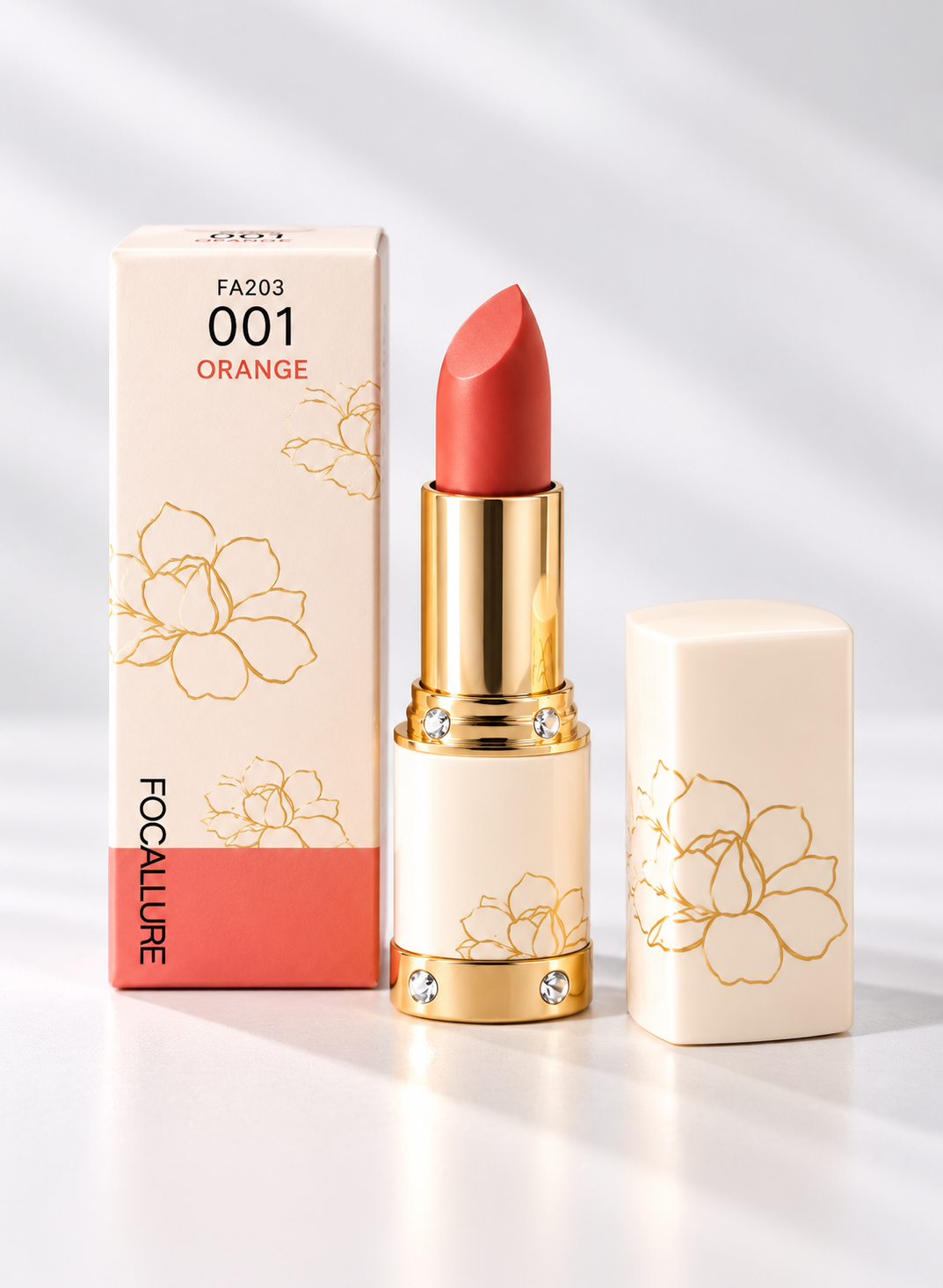 Focallure Matte Lipstick Orange 001 - Hydrating & Waterproof | Dune Style