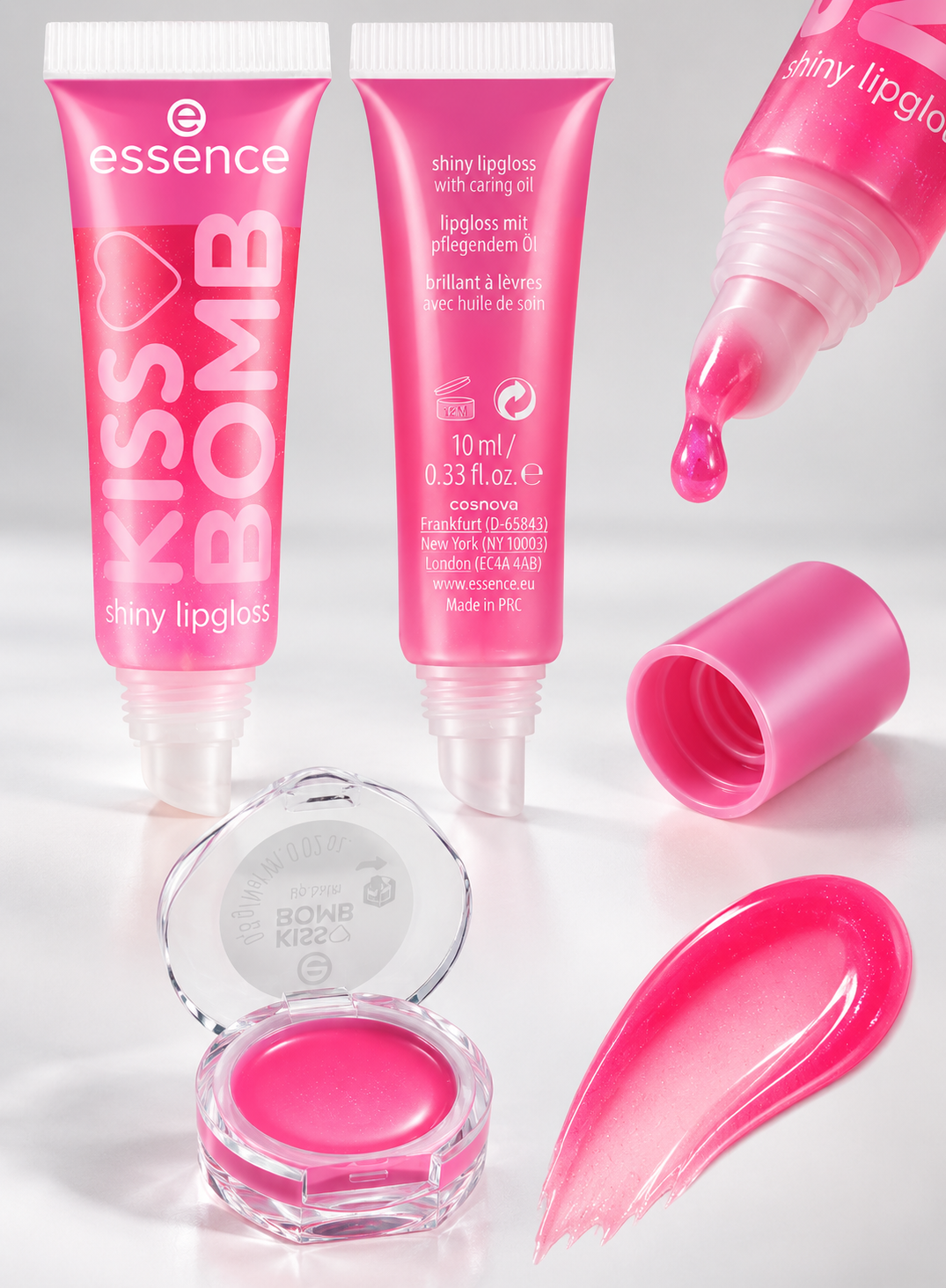 Essence KISS BOMB Shiny Pink Lip Gloss | Dune Style