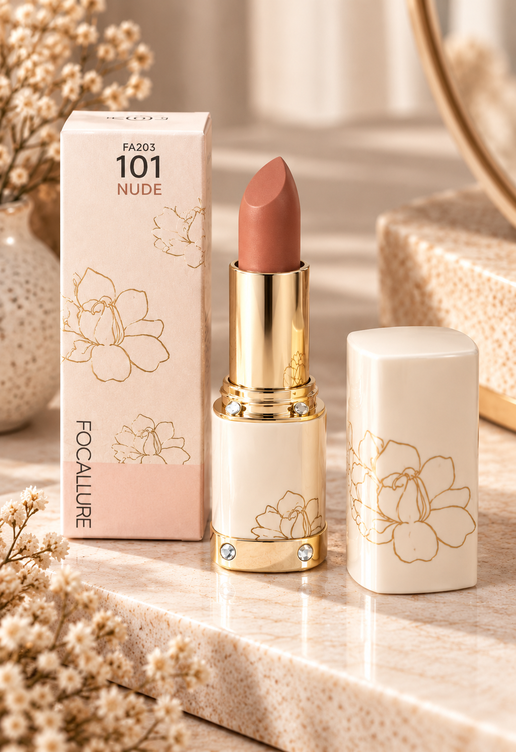 Focallure Matte Lipstick Nude 101 - Hydrating &  Waterproof | Dune Style