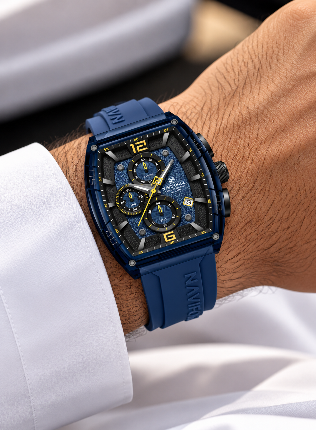 NAVIFORCE Men's Blue Chronograph Sports Watch