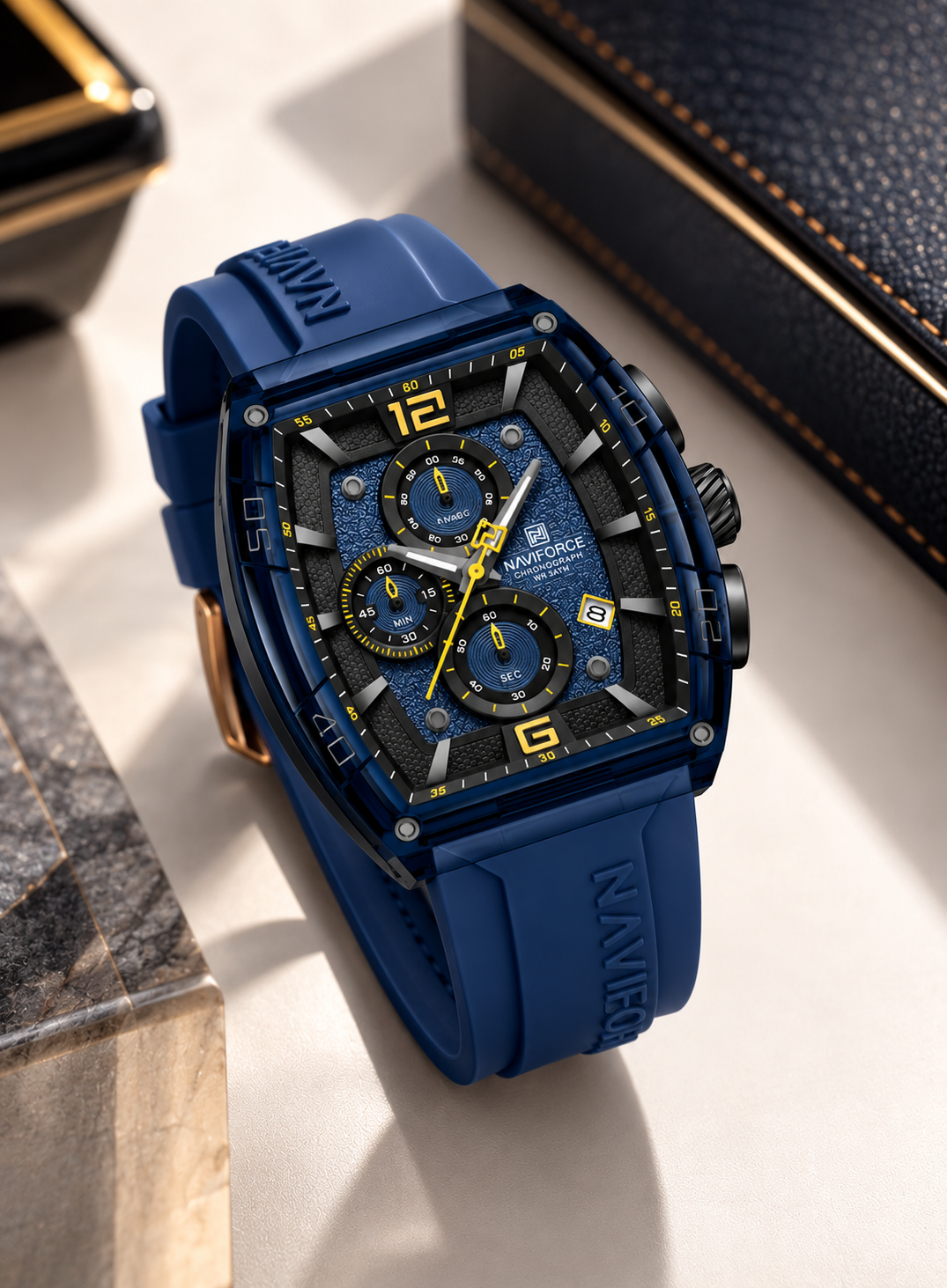 NAVIFORCE Men's Blue Chronograph Sports Watch