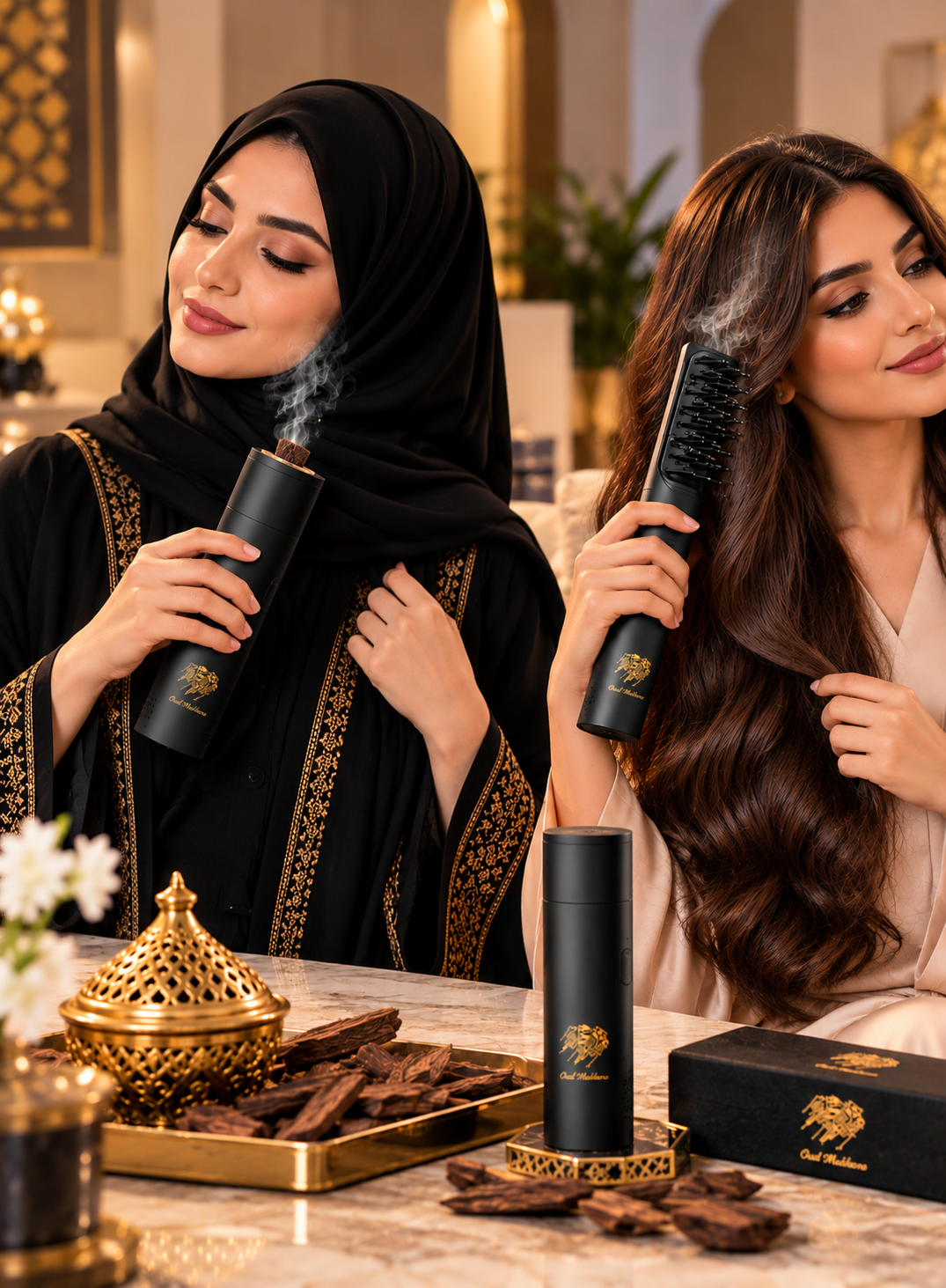 2-in-1 Electric Oud Hair Comb & Bakhoor Incense Burner – USB Rechargeable | Dune Style