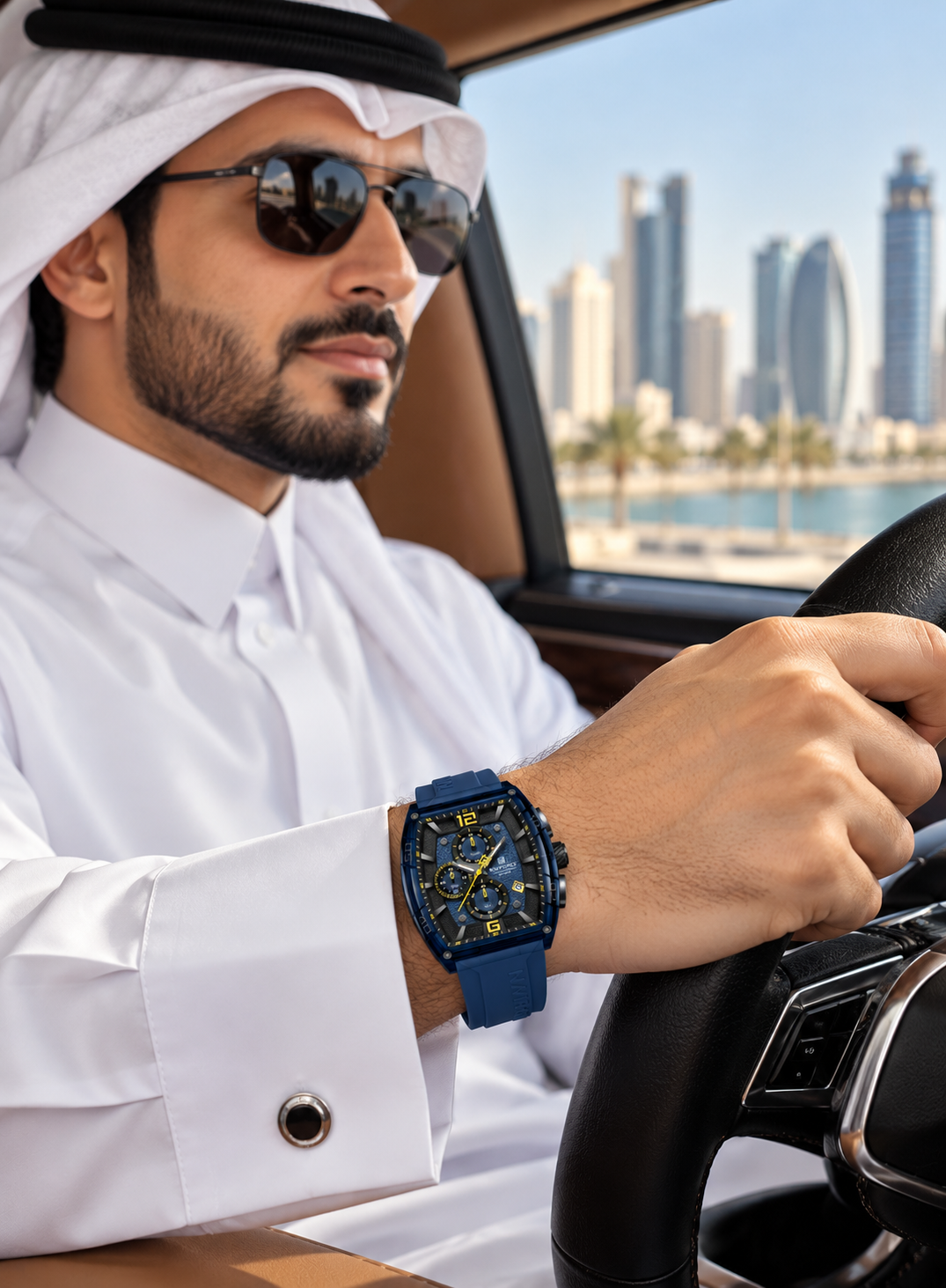 NAVIFORCE Men's Blue Chronograph Sports Watch