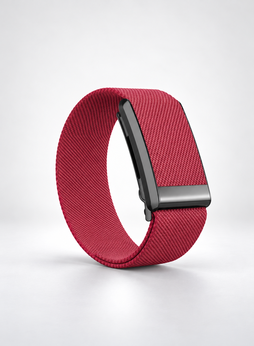 Burgundy Woven Smartwatch Band with Dark Metal Clasp