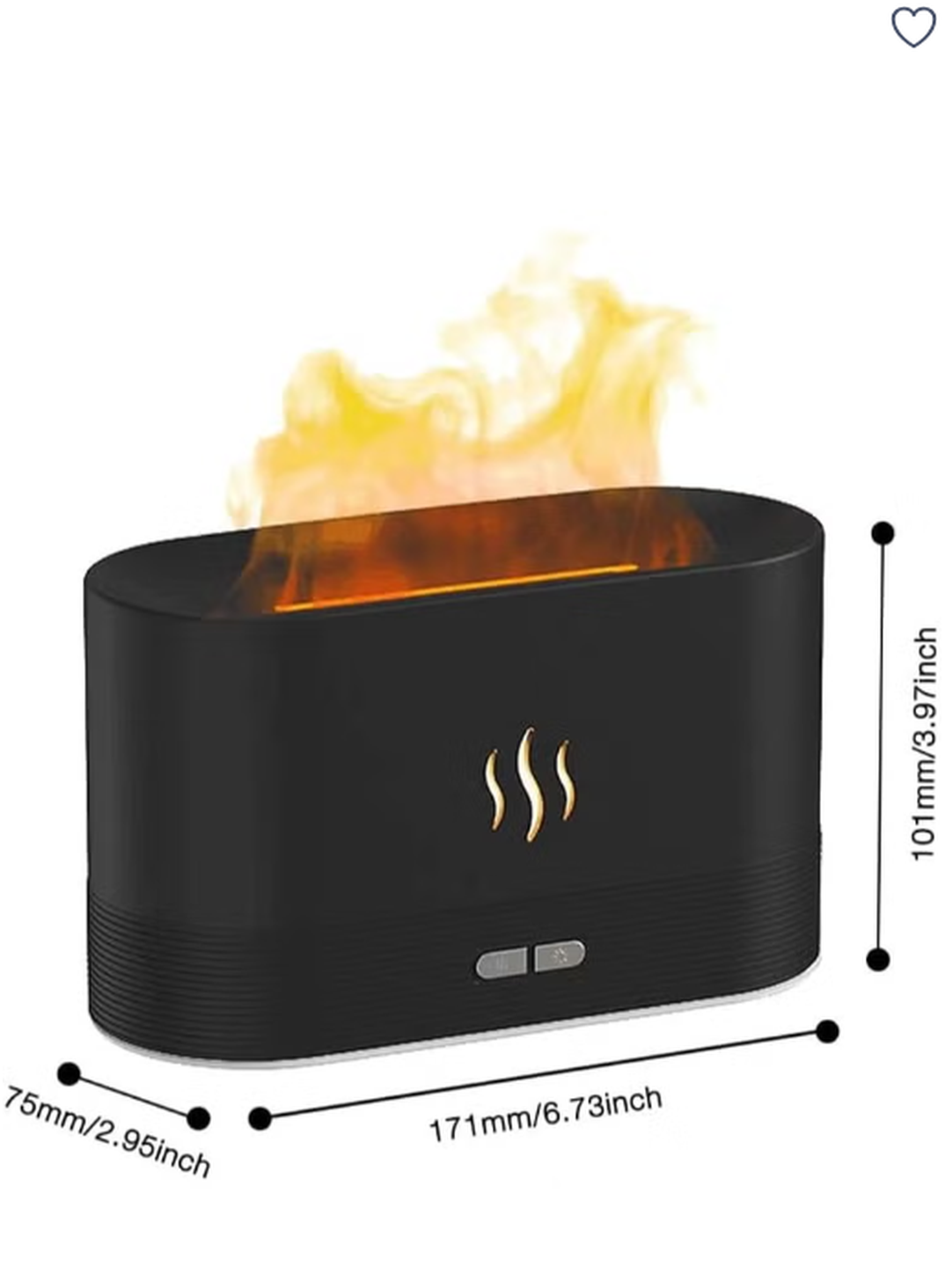 Flame Effect Essential Oil Diffuser & Humidifier – Ultra-Quiet Aroma Mist