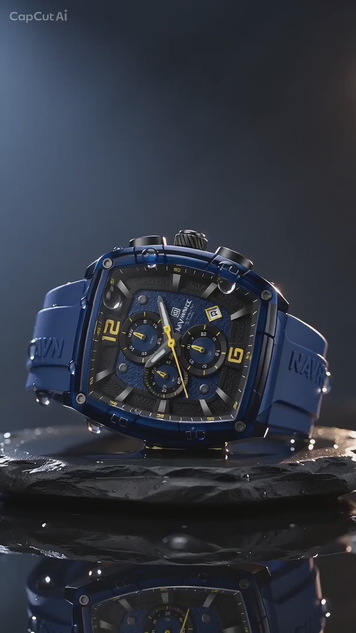 NAVIFORCE Men's Blue Chronograph Sports Watch